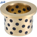 Customized Precision Parts Steel Bearing Flanged Oilless Self Lubricating Graphite Bearing Bronze Bushing